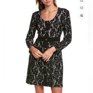 Taylor lace mini-dress - NWT - black lace overlay.  Size 2